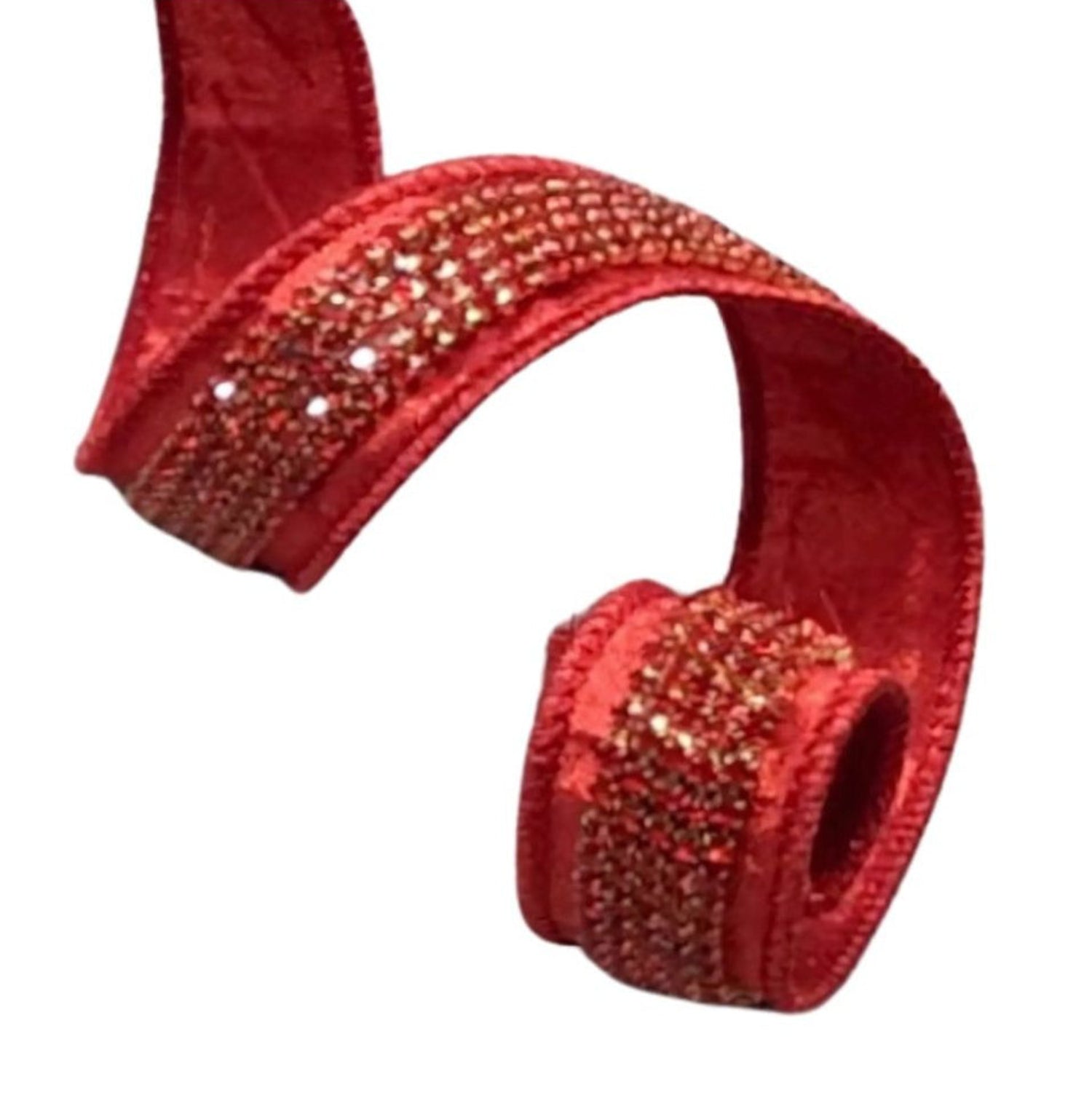 Shop For 1.5" Metallic Dupion Duchess Jewel Ribbon: Red (5 Yards)