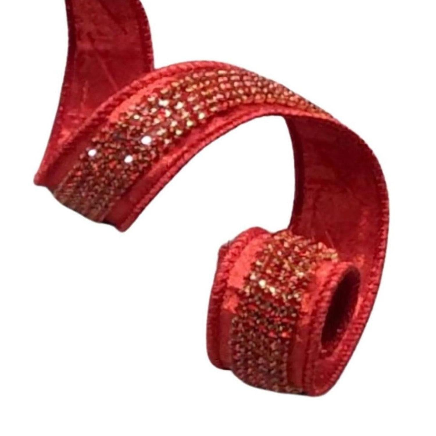 Shop For 1.5" Metallic Dupion Duchess Jewel Ribbon: Red (5 Yards)