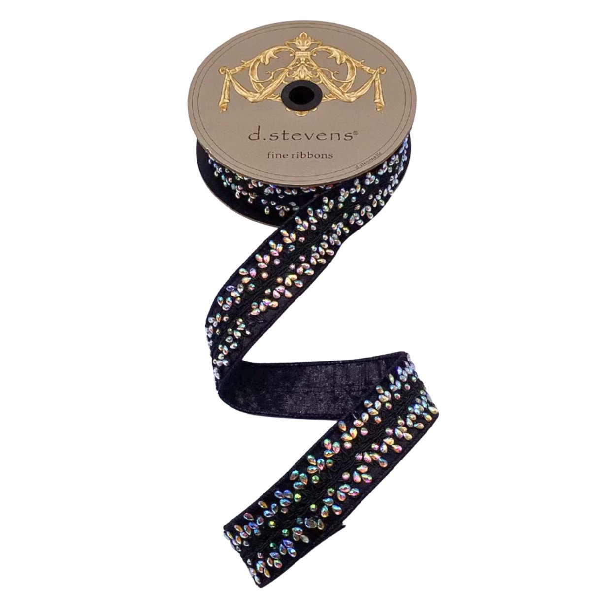 Shop For 1.5" Metallic Dupion Iris Jewel Ribbon: Black (5 Yards)