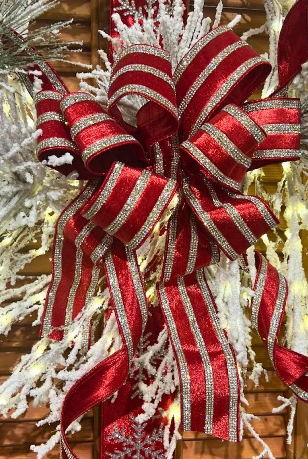 Shop For 1.5" Metallic Dupion Jewel Stripe Ribbon: Red (5 Yards)