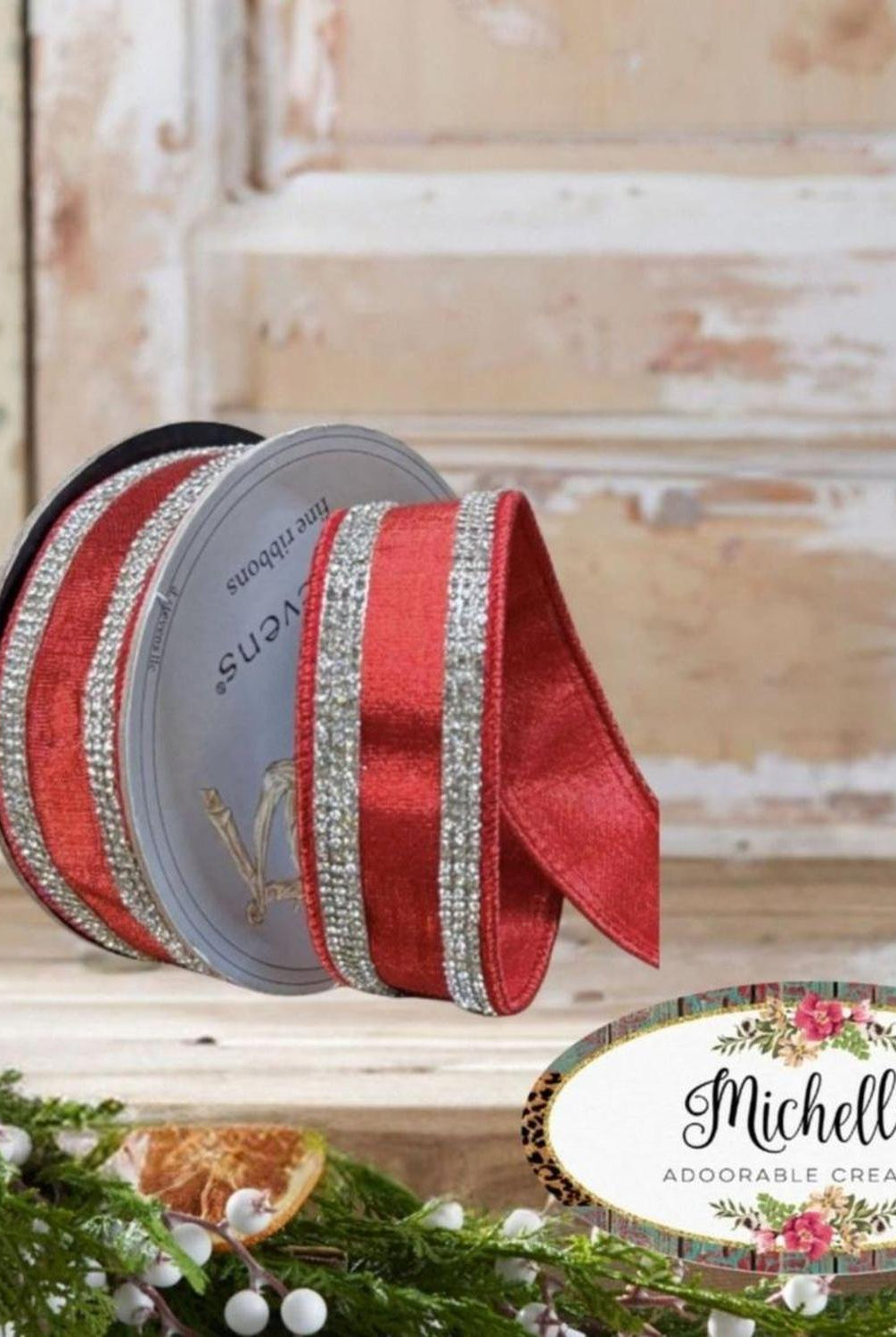 Shop For 1.5" Metallic Dupion Jewel Stripe Ribbon: Red (5 Yards)
