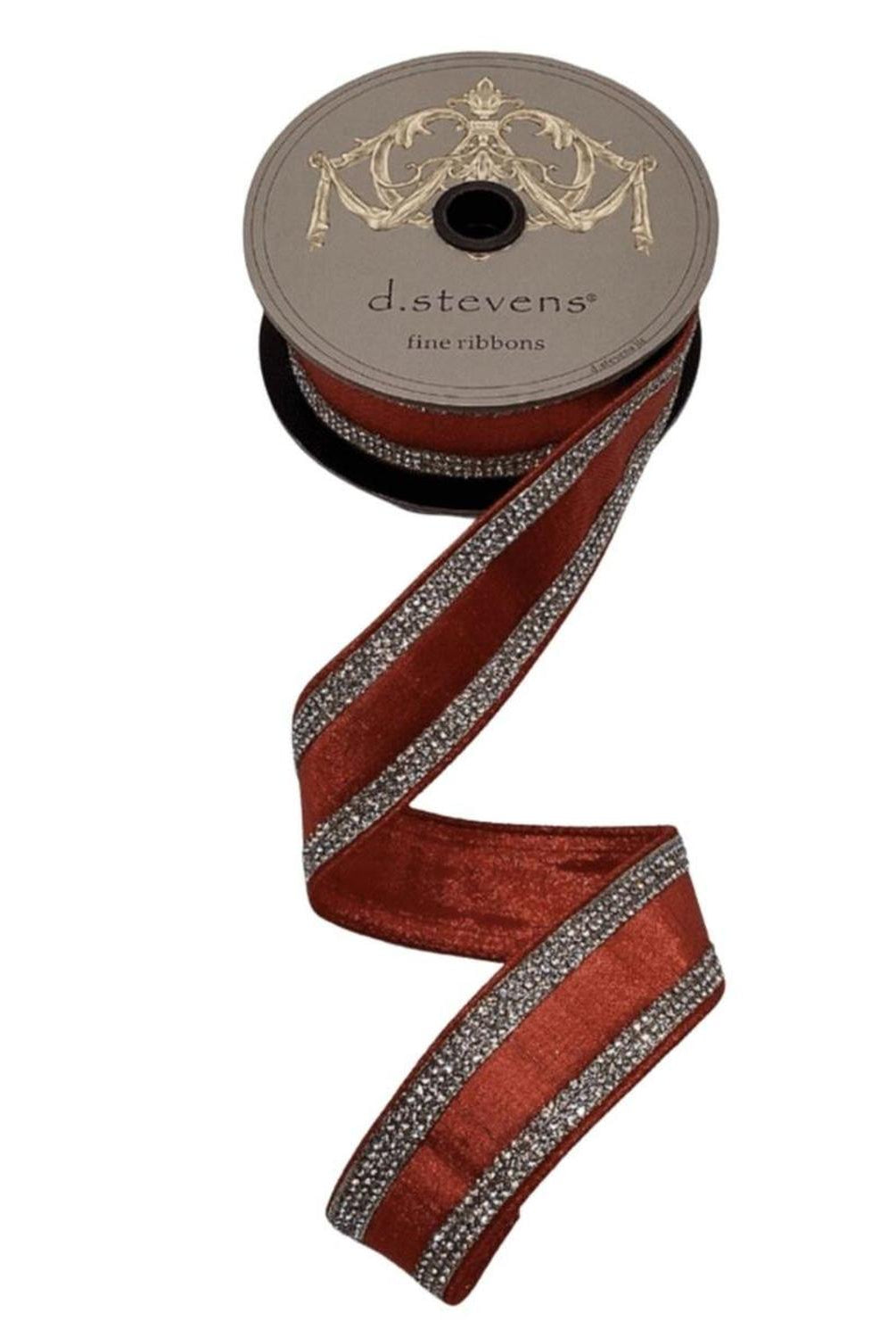 Shop For 1.5" Metallic Dupion Jewel Stripe Ribbon: Red (5 Yards)