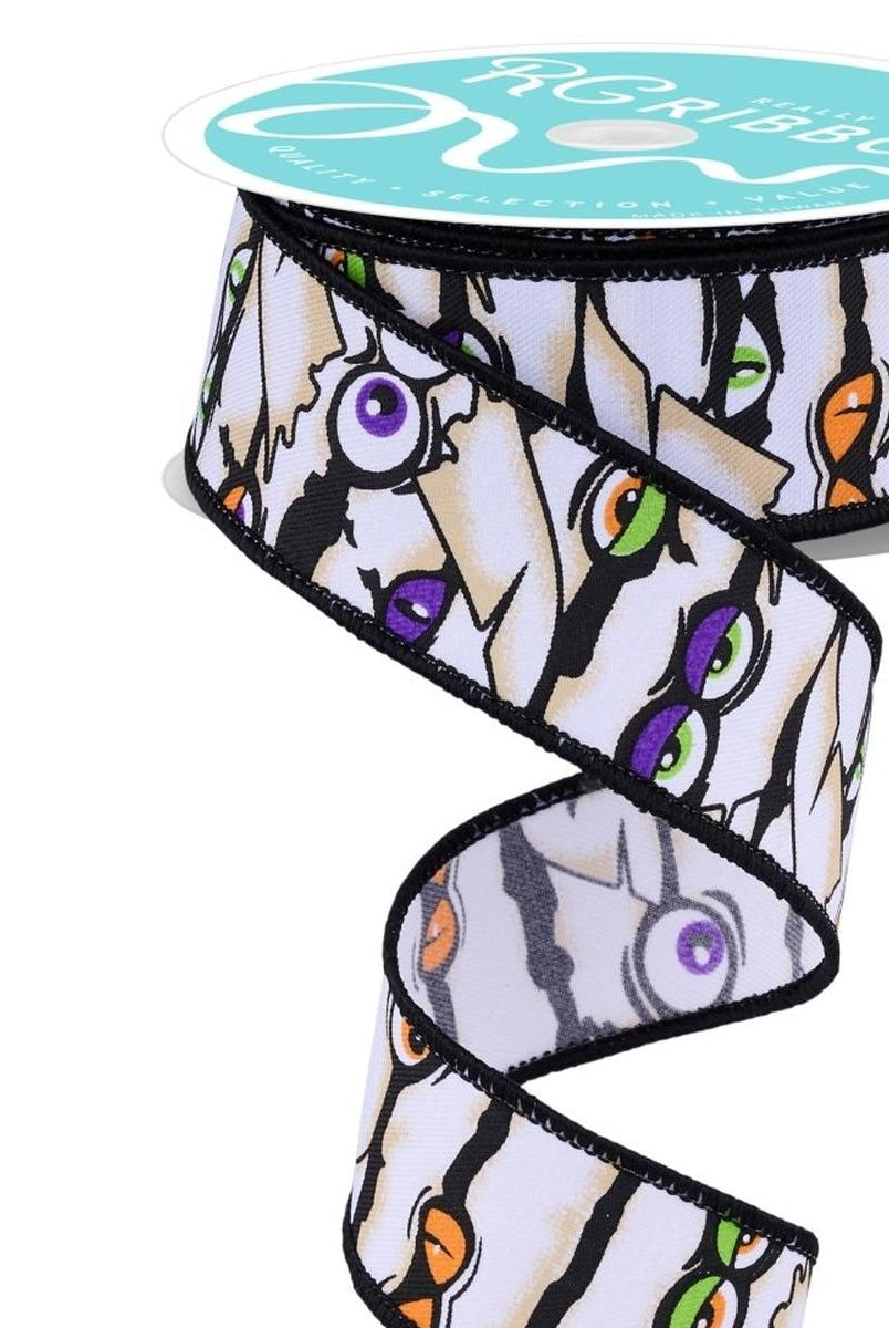Shop For 1.5" Mummy Eyes Ribbon: White (10 Yards)