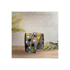 Shop For 1.5" Natural Canvas Ribbon: Black, Yellow, White Dots (10 Yards)