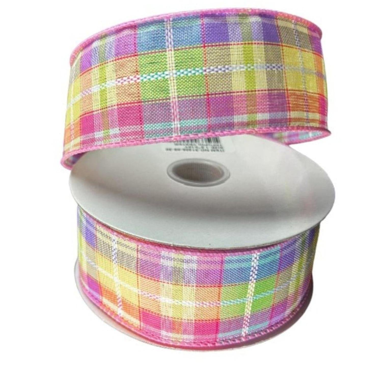 Shop For 1.5" Pastel Plaid Kennedy Ribbon: Pink (10 Yards)