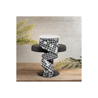 Shop For 1.5" Paw Print Bone Check Ribbon: Black/White (10 Yards)