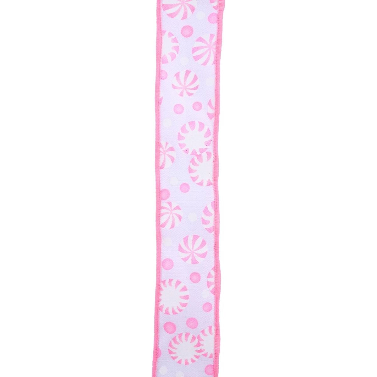 Shop For 1.5" Peppermint Candies Ribbon: Pink (10 Yards)