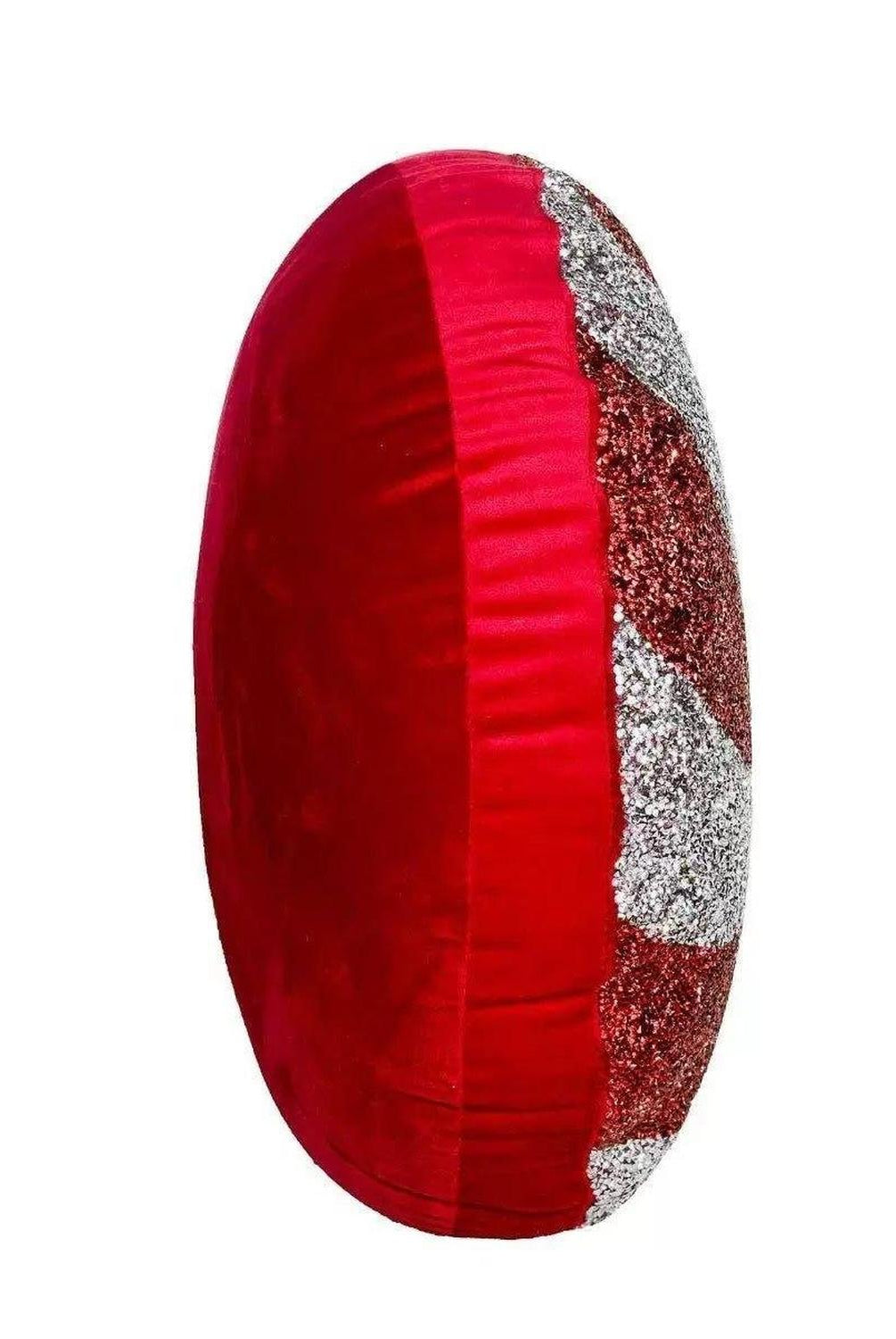 15" Peppermint Shaped Pillow: Red