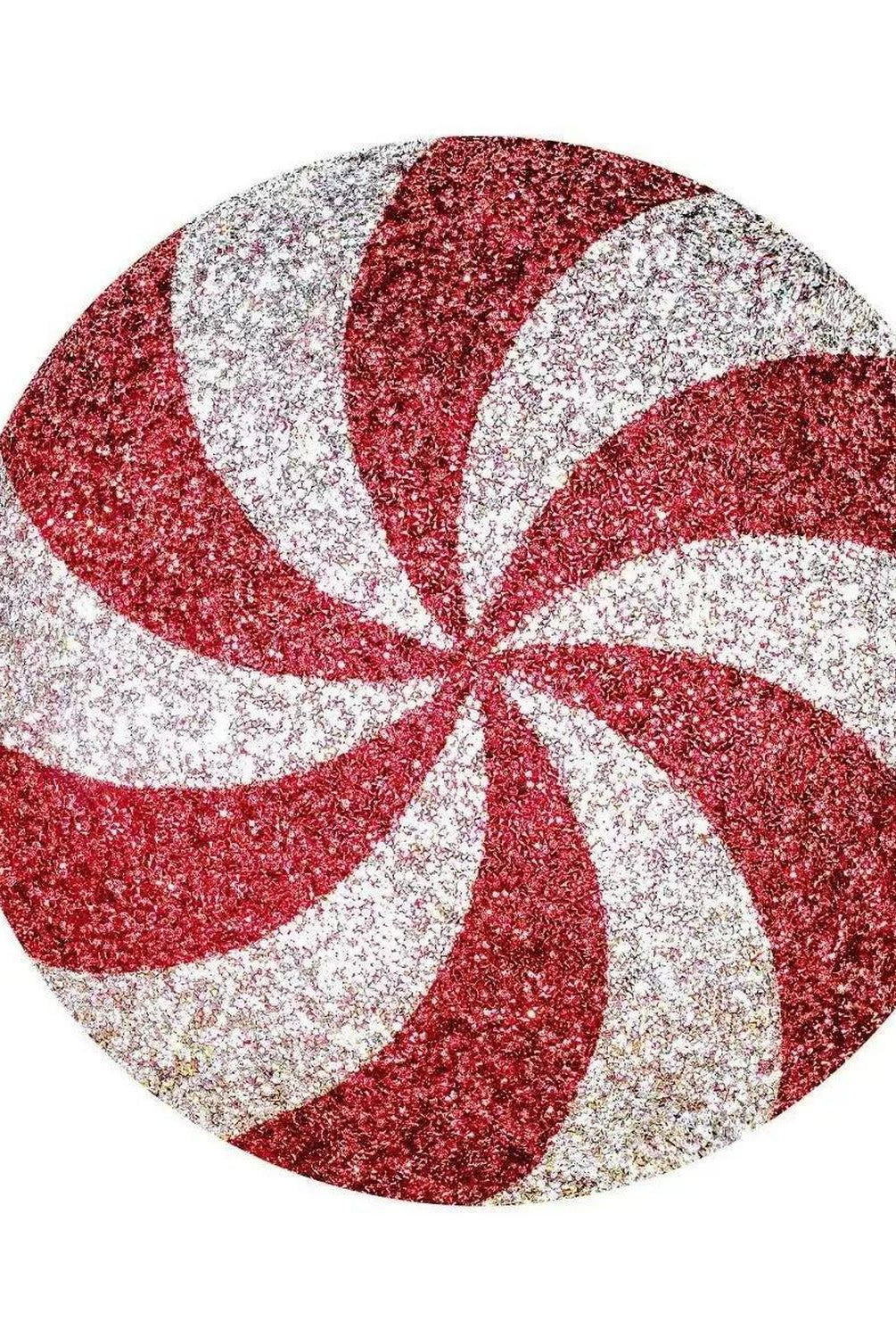 15" Peppermint Shaped Pillow: Red