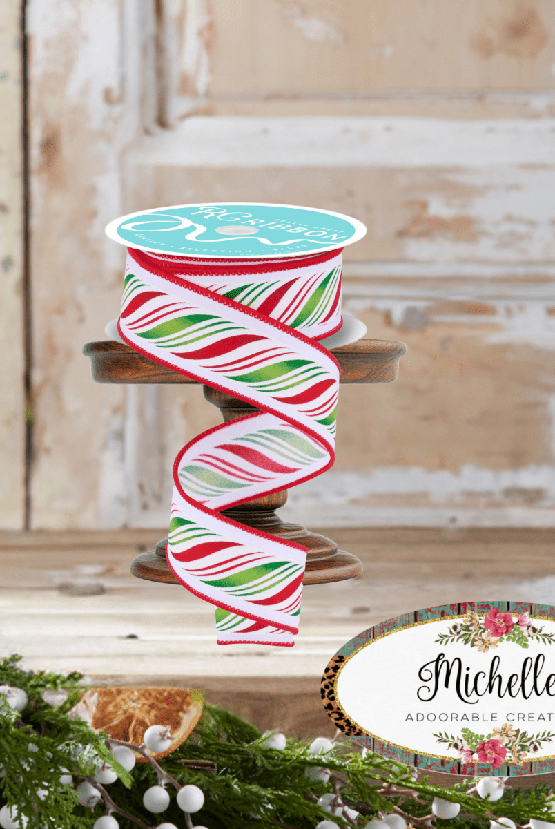 Shop For 1.5" Peppermint Twist Ribbon: Red/Green (10 Yards)
