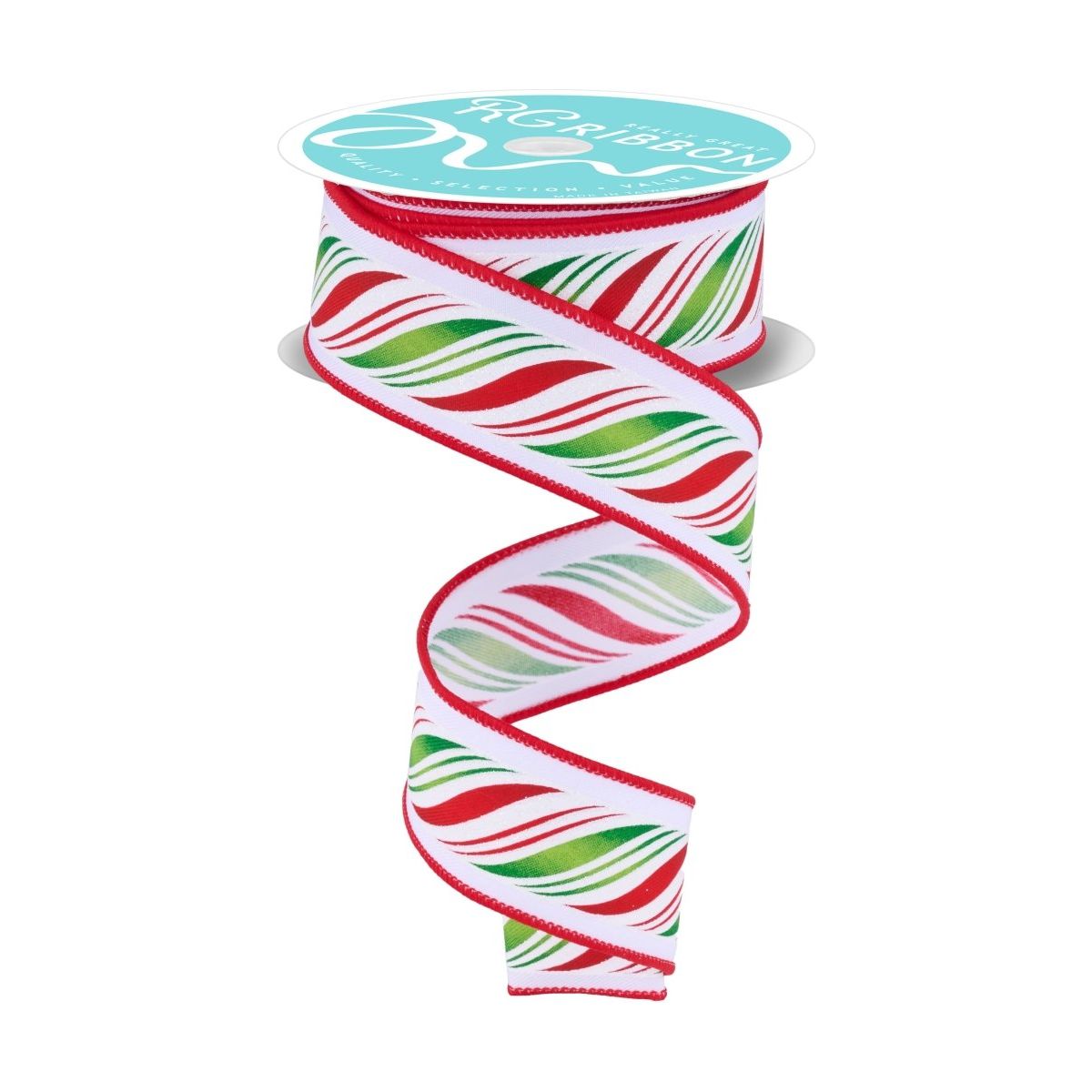 Shop For 1.5" Peppermint Twist Ribbon: Red/Green (10 Yards)