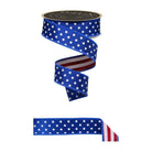 Shop For 1.5" Polka Dot Striped Fused Ribbon: RWB (10 Yards)