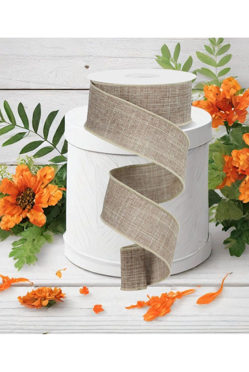 Shop For 1.5" Royal Burlap Ribbon: Beige (10 Yard) at Michelle's aDOORable Creations