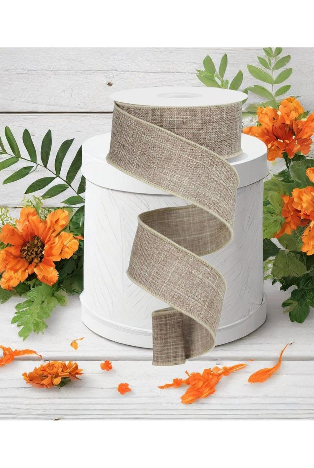 1.5" Royal Burlap Ribbon: Beige (10 Yard)