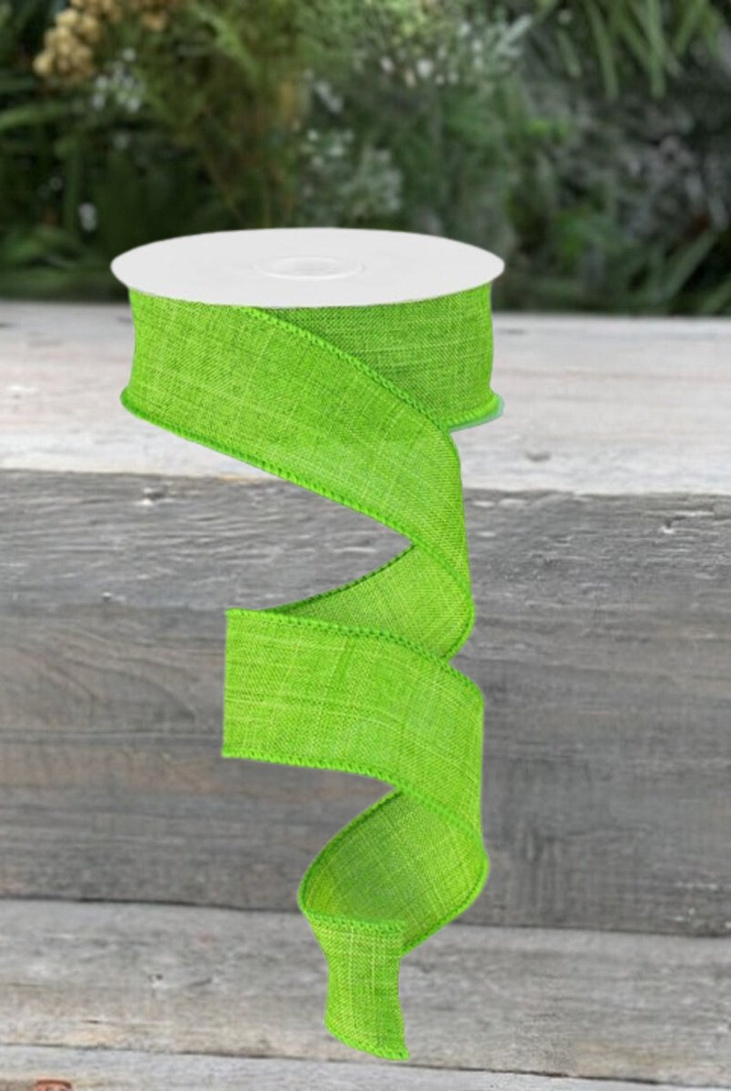 Shop For 1.5" Royal Burlap Ribbon: Fresh Green (10 Yards) at Michelle's aDOORable Creations