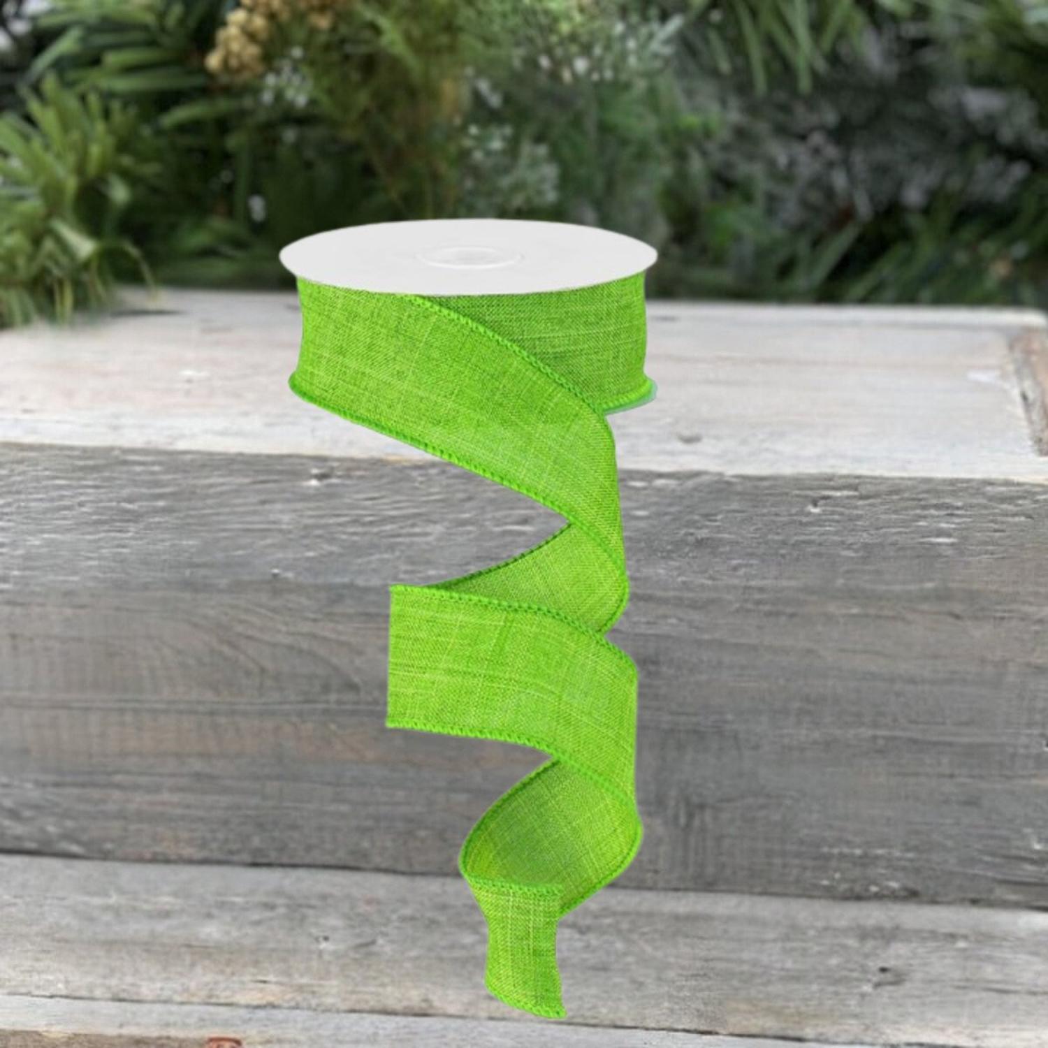 Shop For 1.5" Royal Burlap Ribbon: Fresh Green (10 Yards) at Michelle's aDOORable Creations