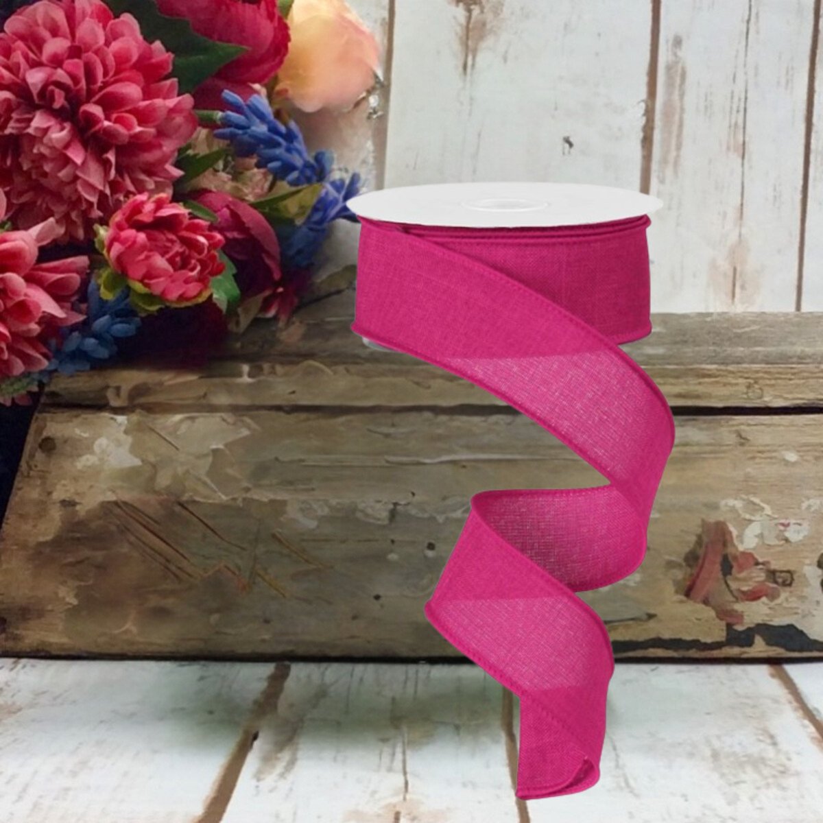 Shop For 1.5" Royal Canvas Ribbon: Fuchsia Pink (10 Yards) at Michelle's aDOORable Creations