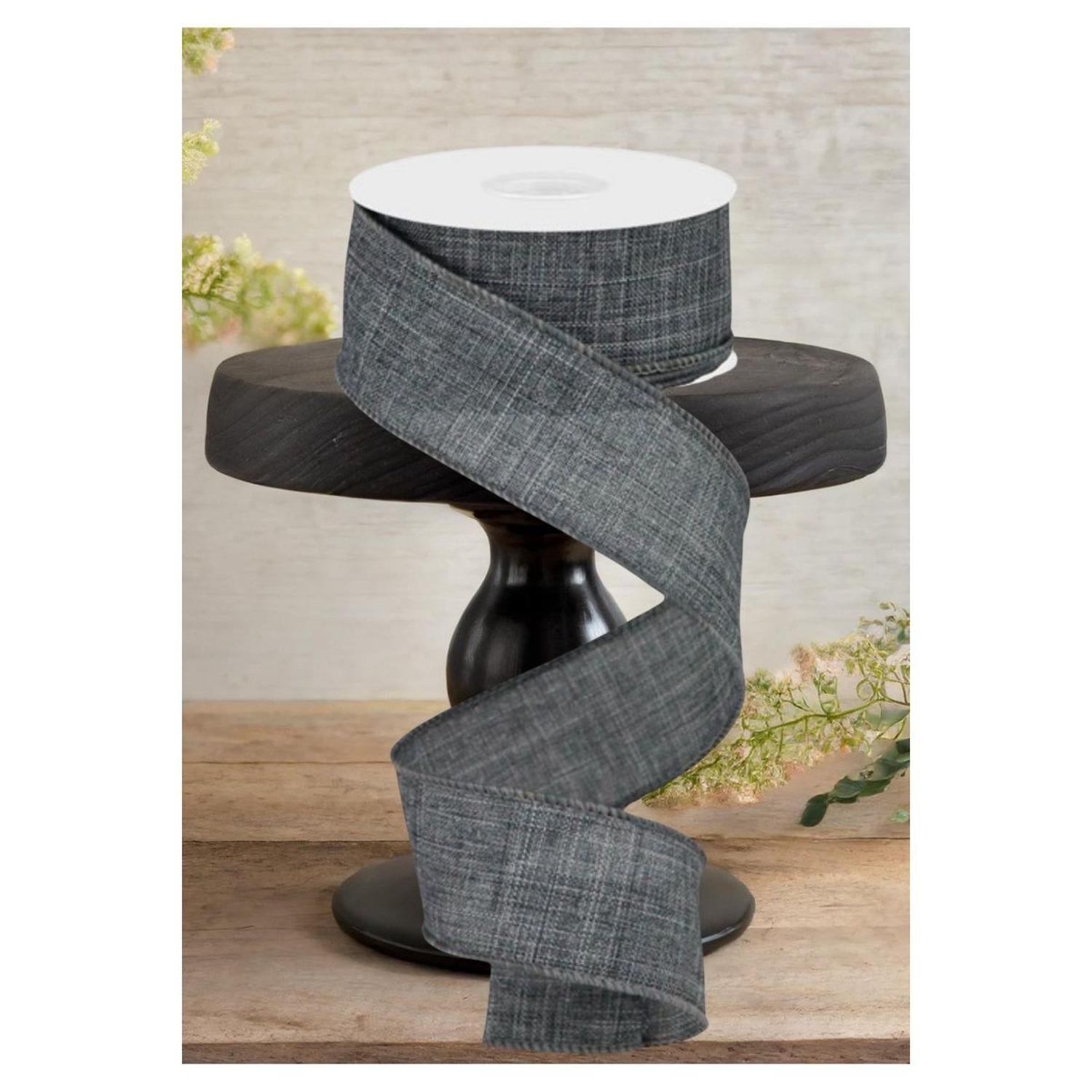Shop For 1.5" Royal Canvas Ribbon: Grey (10 Yards)