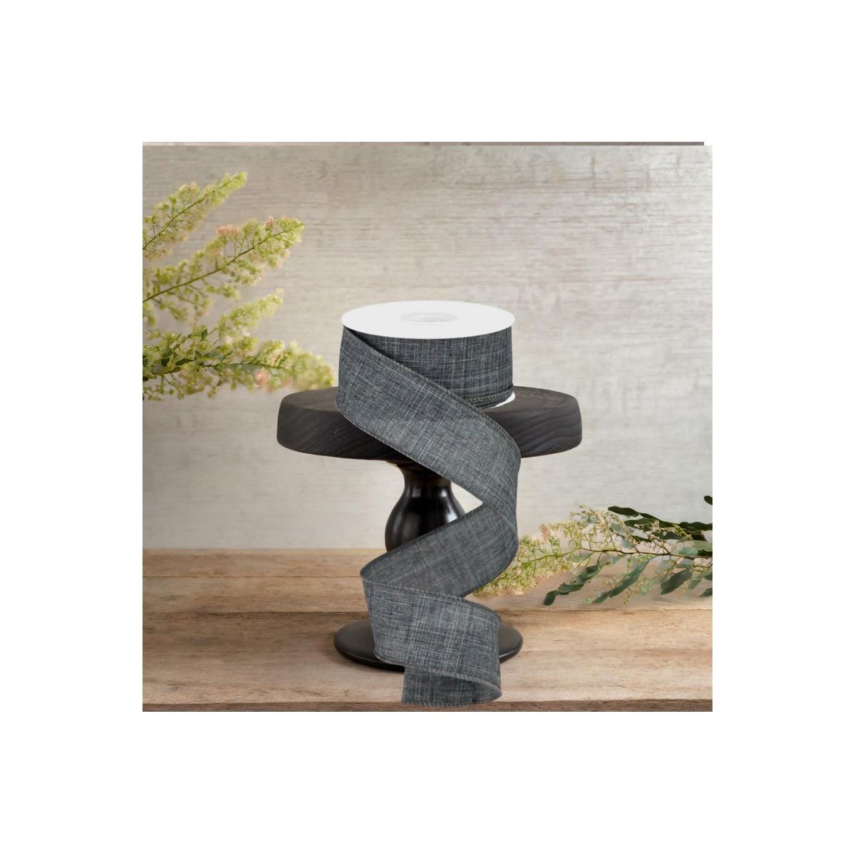 Shop For 1.5" Royal Canvas Ribbon: Grey (10 Yards)