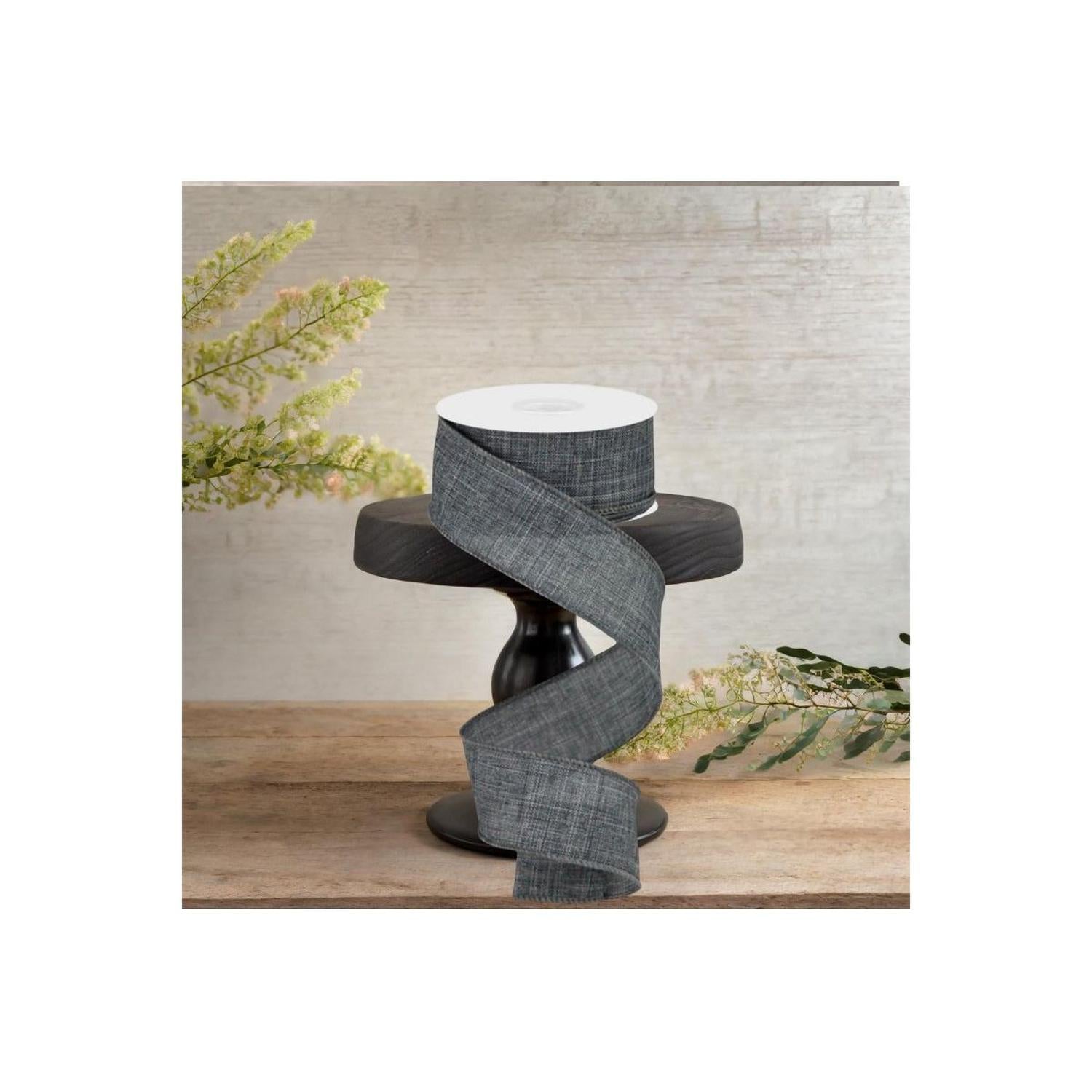 Shop For 1.5" Royal Canvas Ribbon: Grey (10 Yards)
