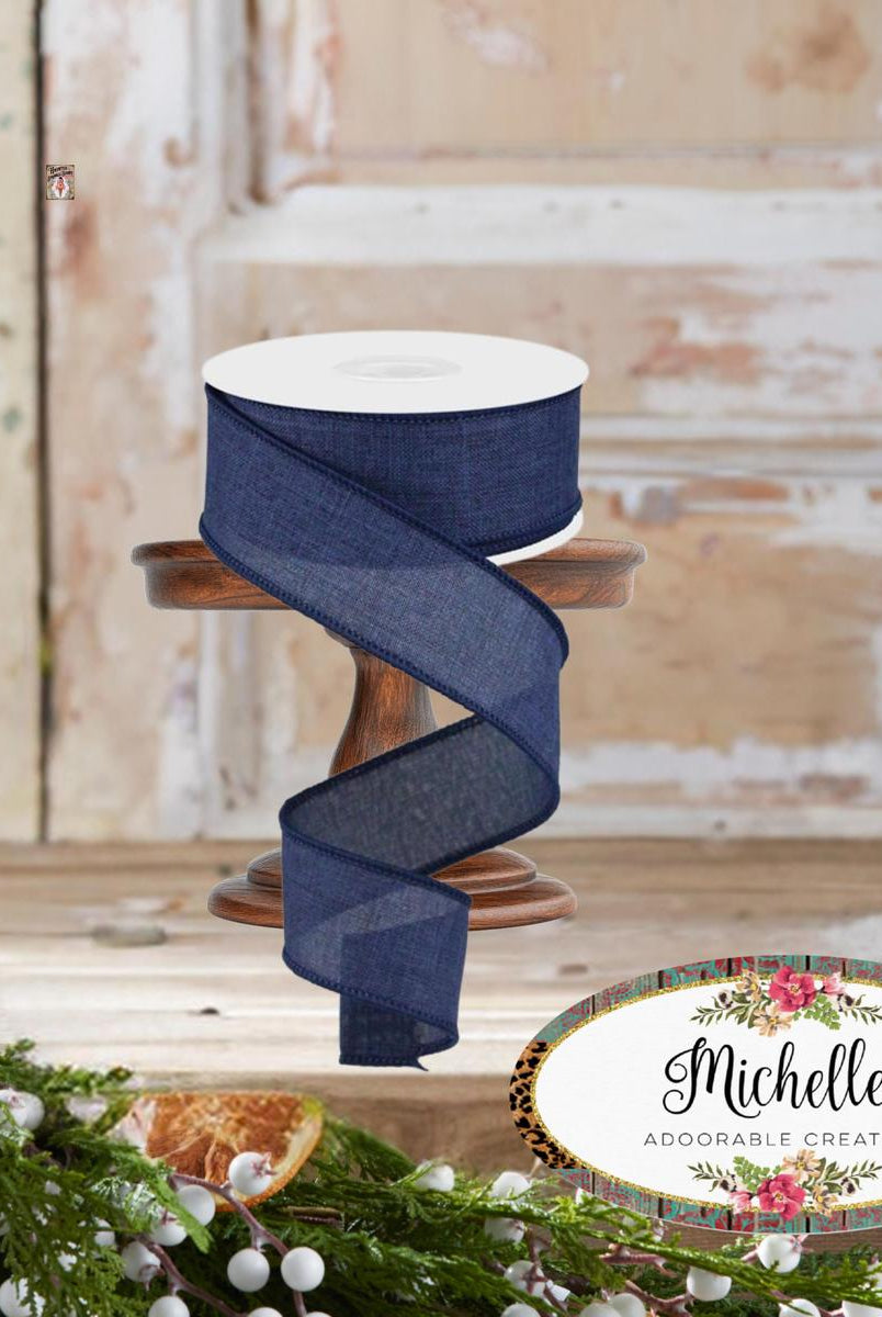 Shop For 1.5" Royal Canvas Ribbon: Navy Blue (10 Yards)