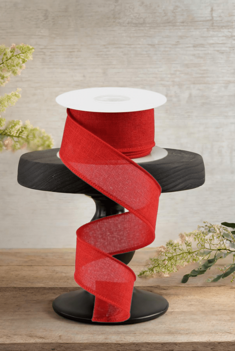 Shop For 1.5" Royal Canvas Ribbon: Red (10 Yards)