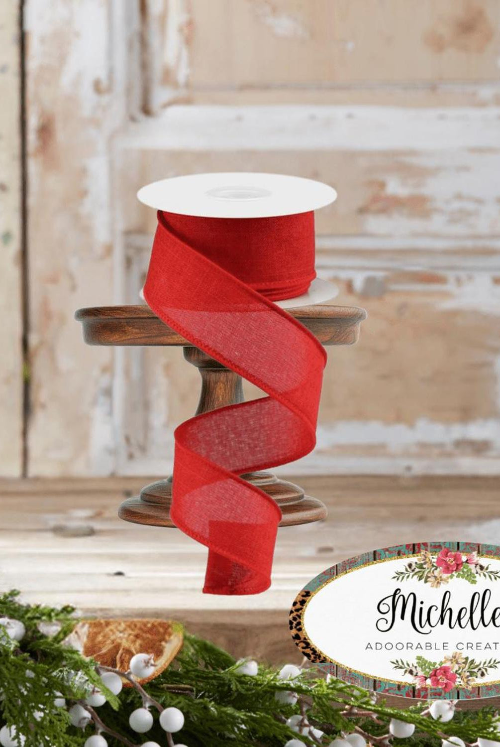 Shop For 1.5" Royal Canvas Ribbon: Red (10 Yards)