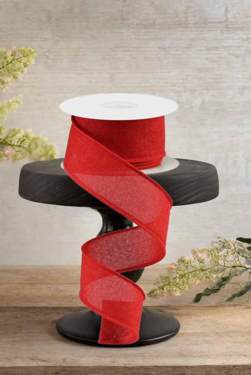 Shop For 1.5" Royal Canvas Ribbon: Red (10 Yards)