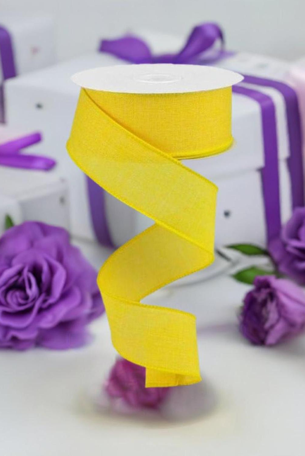 1.5" Royal Canvas Ribbon: Sun Yellow (10 Yards)