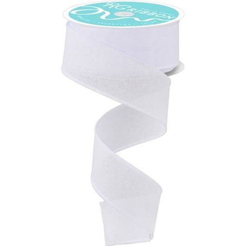 Shop For 1.5" Royal Canvas Ribbon: White (10 Yards) at Michelle's aDOORable Creations