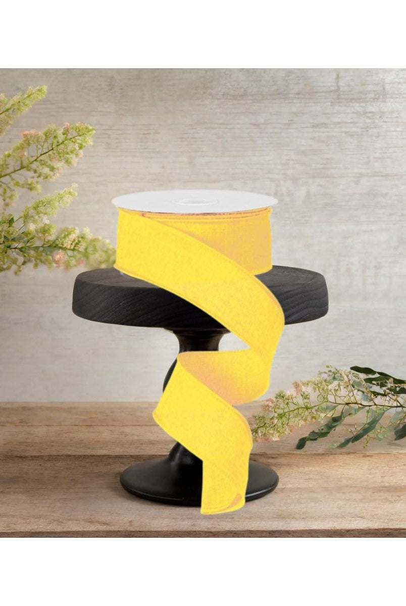 Shop For 1.5" Royal Canvas Ribbon: Yellow (10 Yards) at Michelle's aDOORable Creations