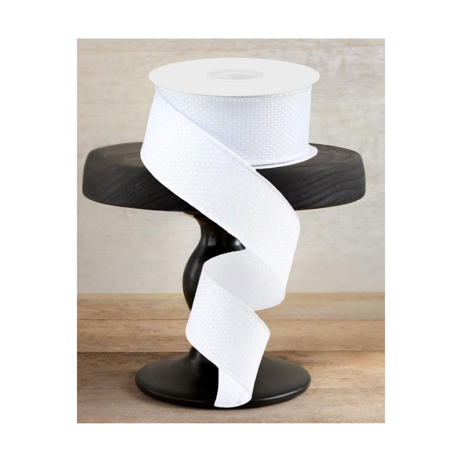 Shop For 1.5" Royal Faux Burlap Ribbon: White (10 Yards)