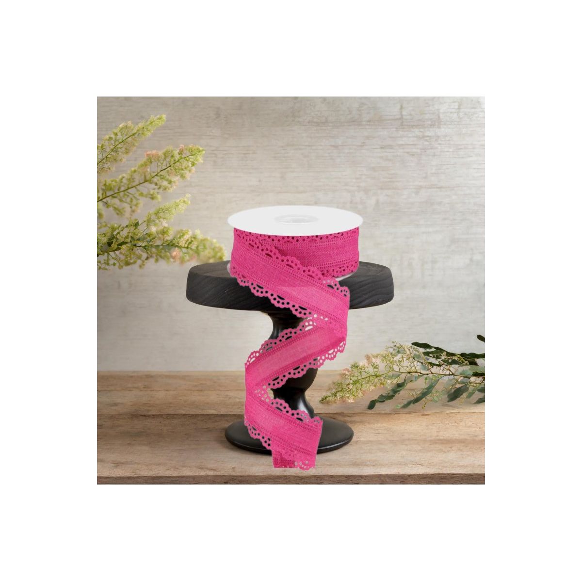 Shop For 1.5" Scalloped Edge Ribbon: Fuchsia (10 Yard)