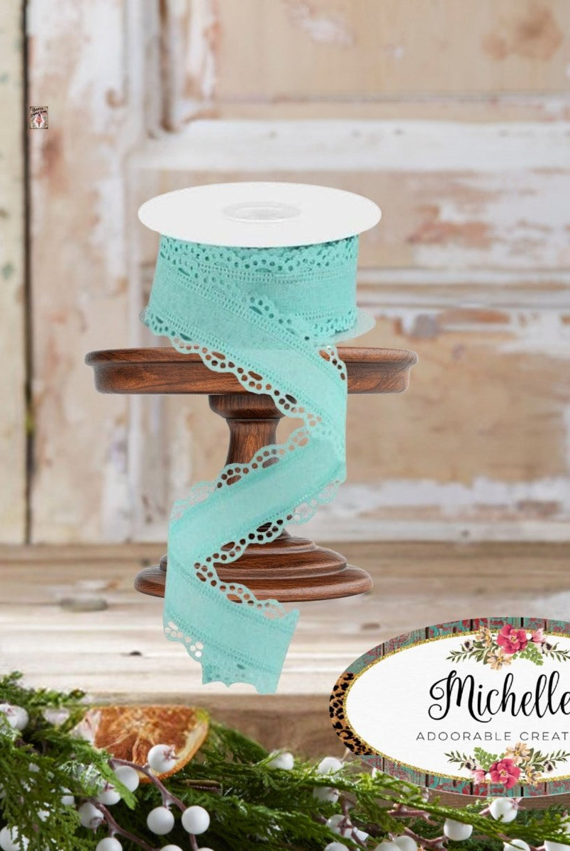 Shop For 1.5" Scalloped Edge Ribbon: Ice Blue (10 Yard)