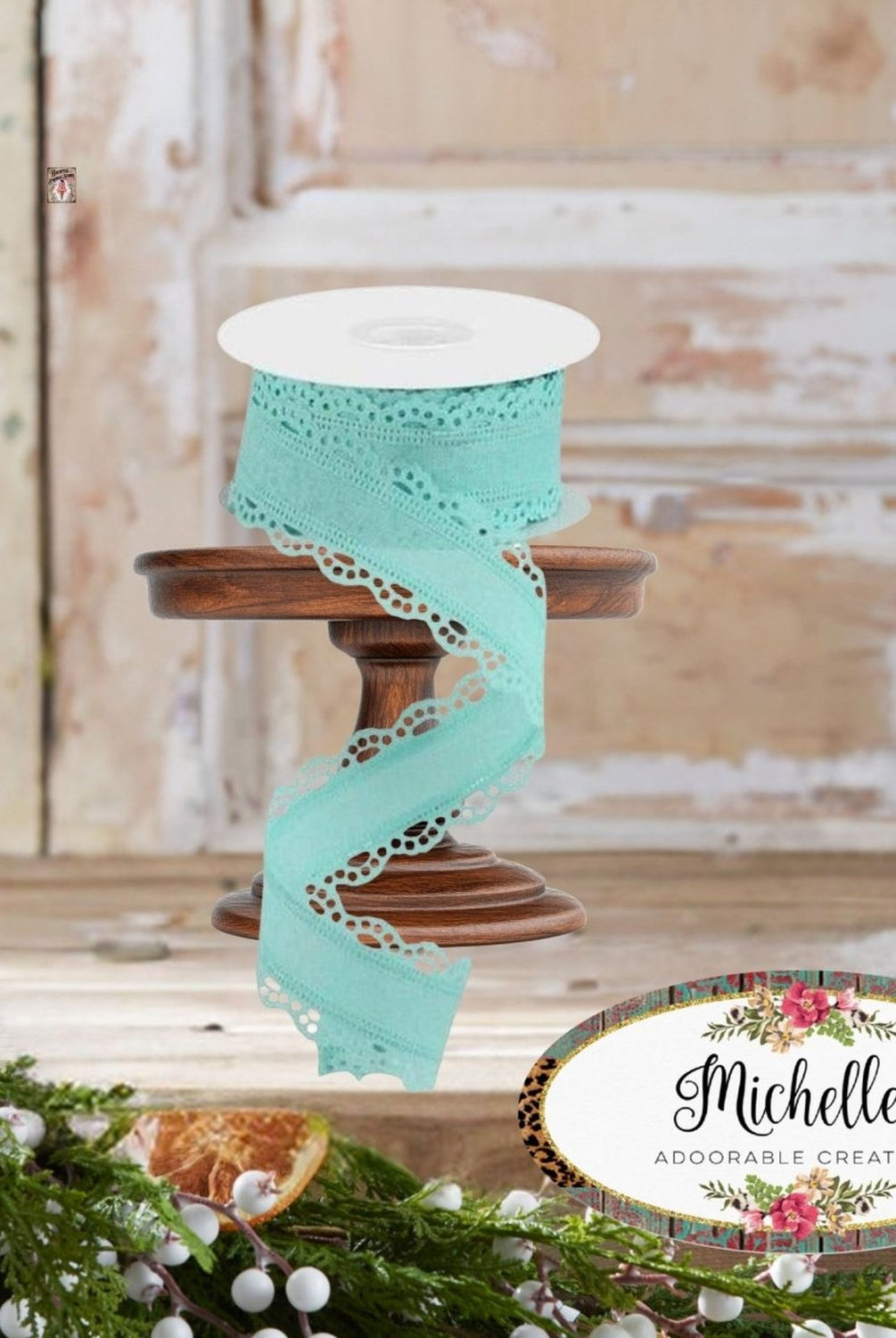 Shop For 1.5" Scalloped Edge Ribbon: Ice Blue (10 Yard)