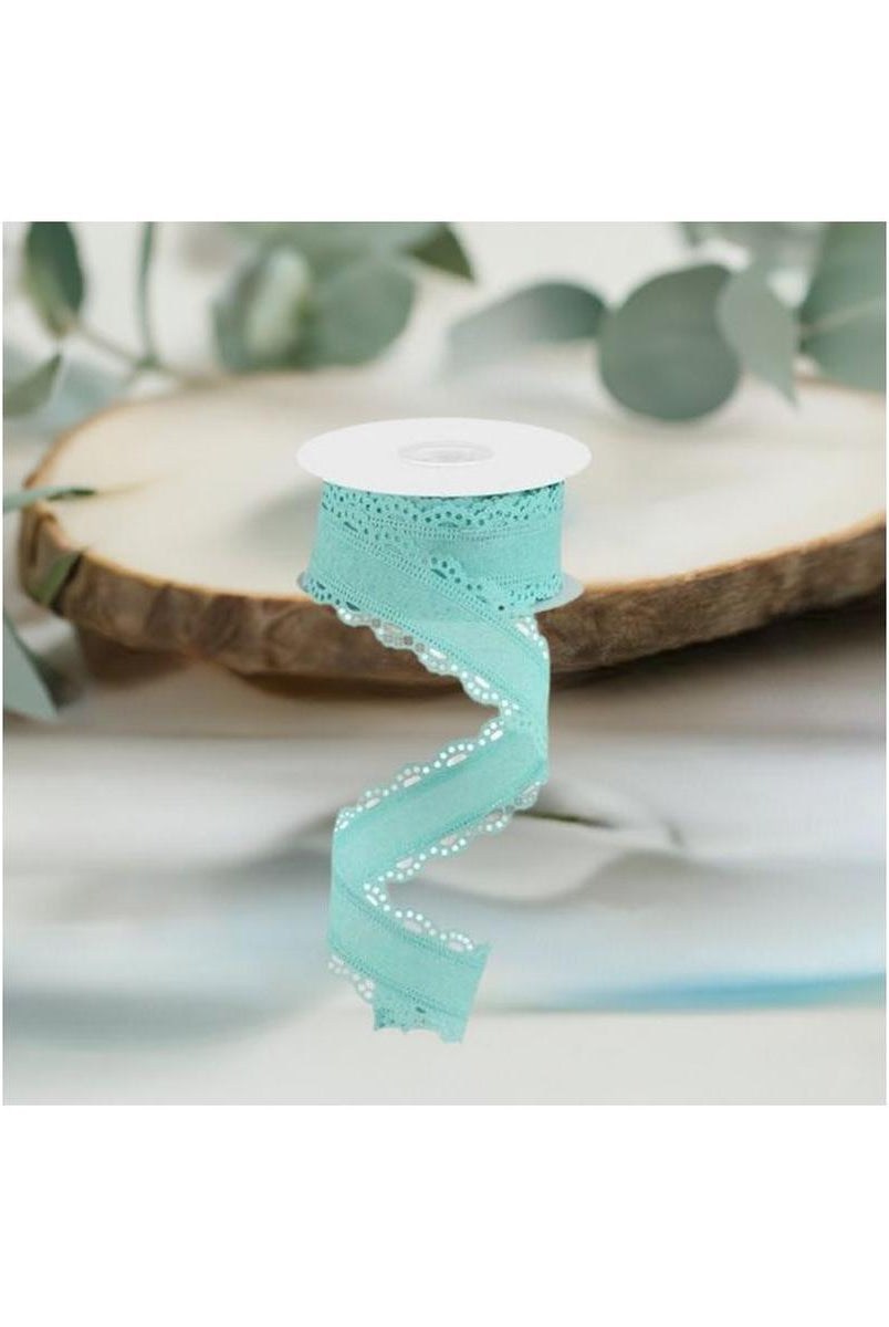 Shop For 1.5" Scalloped Edge Ribbon: Ice Blue (10 Yard) at Michelle's aDOORable Creations