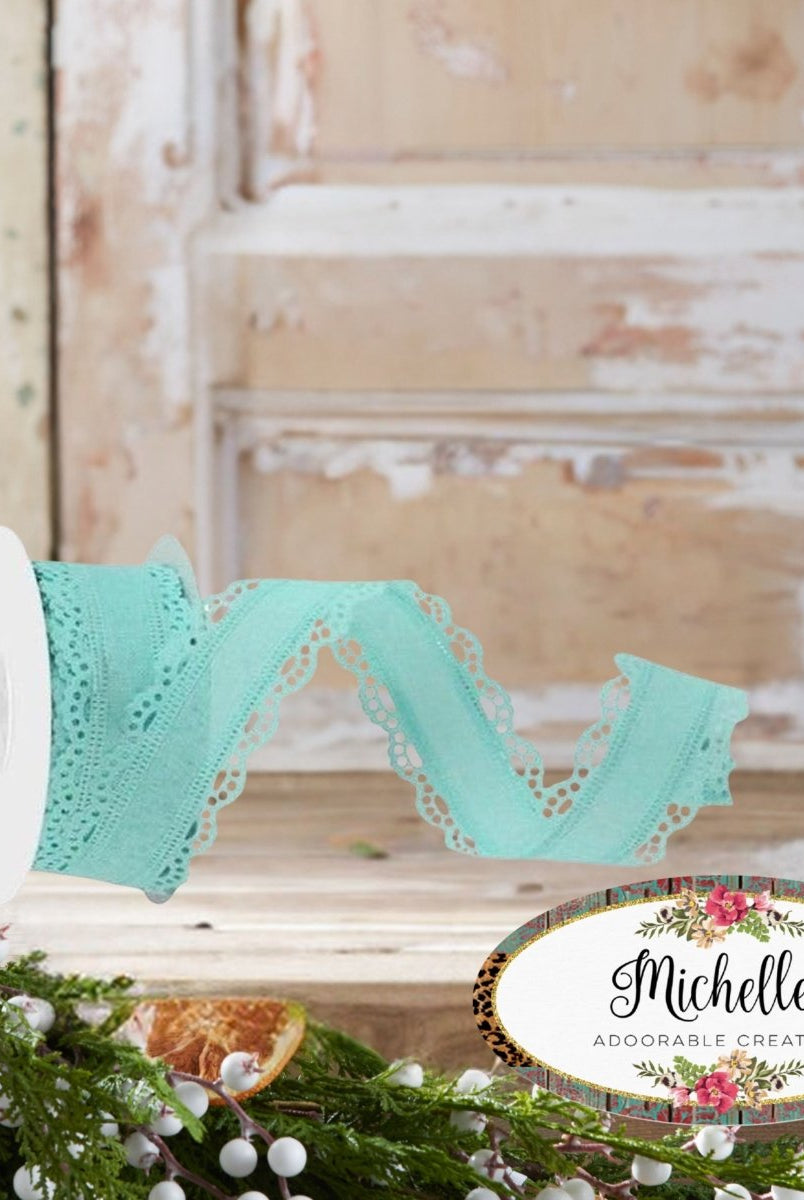 Shop For 1.5" Scalloped Edge Ribbon: Ice Blue (10 Yard)