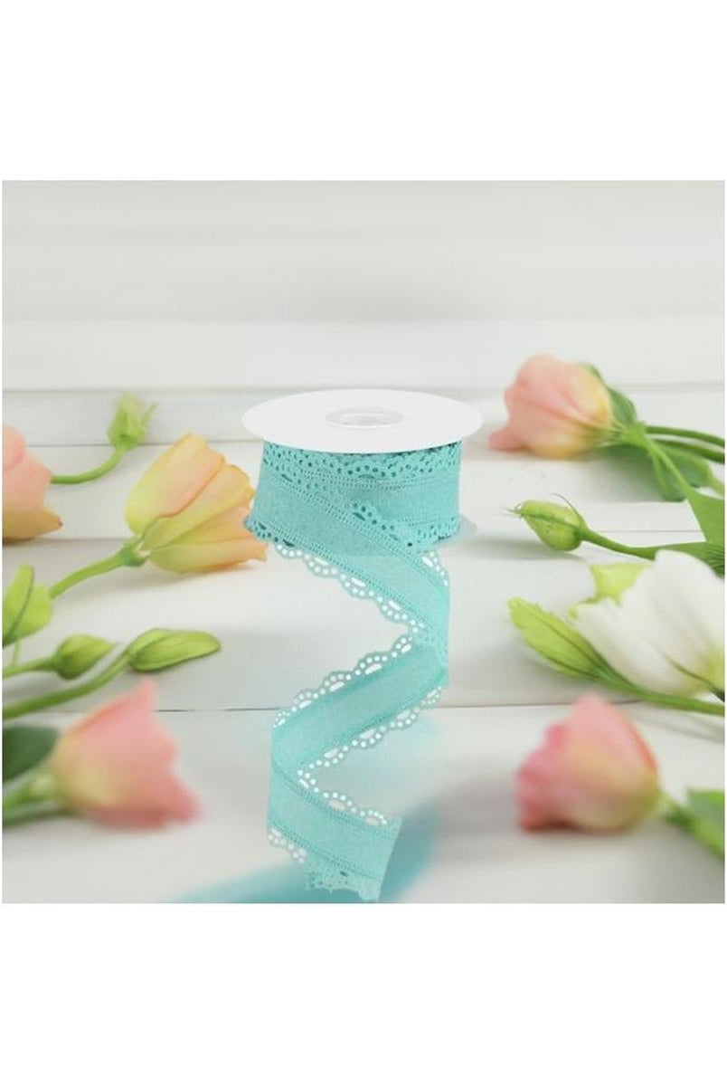 Shop For 1.5" Scalloped Edge Ribbon: Ice Blue (10 Yard) at Michelle's aDOORable Creations