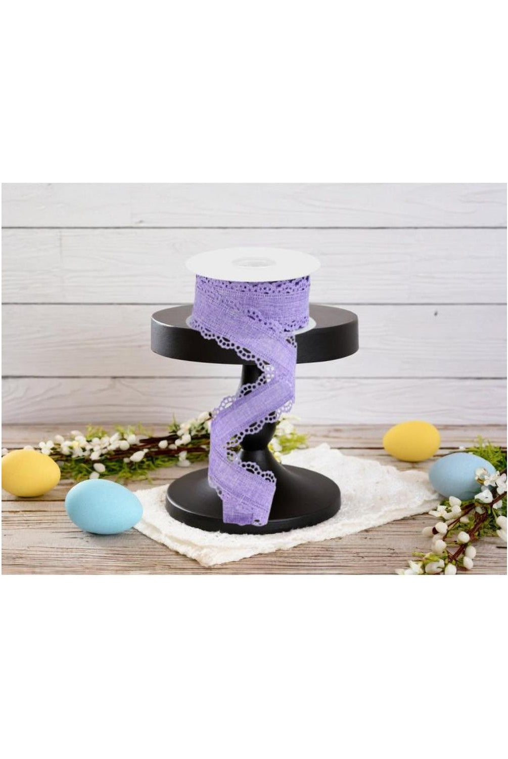 1.5" Scalloped Edge Ribbon: Lavender (10 Yard)