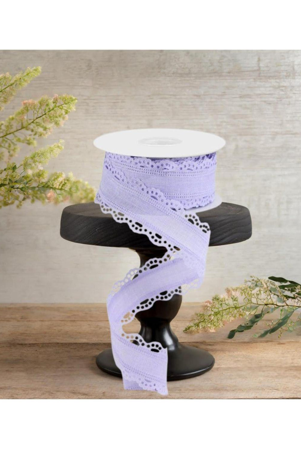 1.5" Scalloped Edge Ribbon: Light Lavender (10 Yard)
