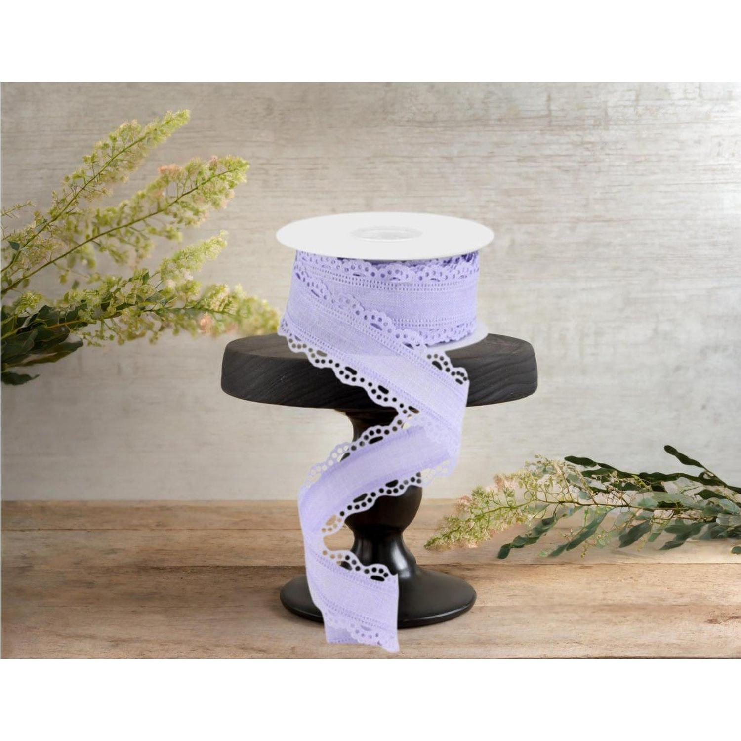 Shop For 1.5" Scalloped Edge Ribbon: Light Lavender (10 Yard) at Michelle's aDOORable Creations