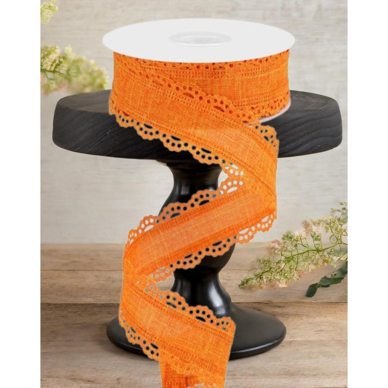 Shop For 1.5" Scalloped Edge Ribbon: Orange (10 Yard)