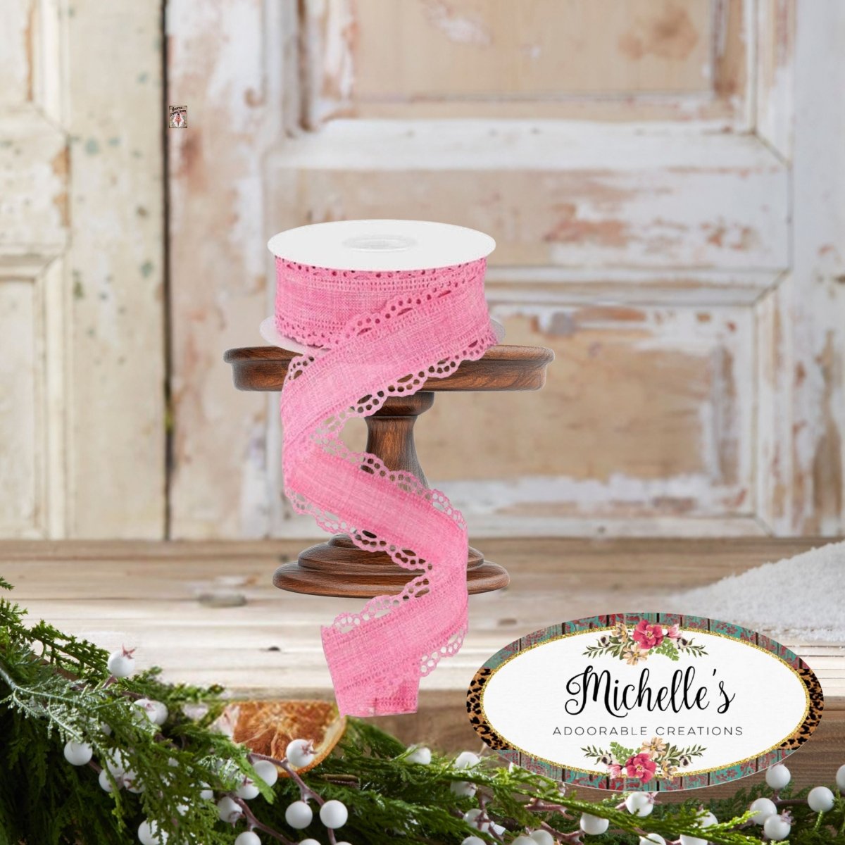 Shop For 1.5" Scalloped Edge Ribbon: Pink (10 Yard)