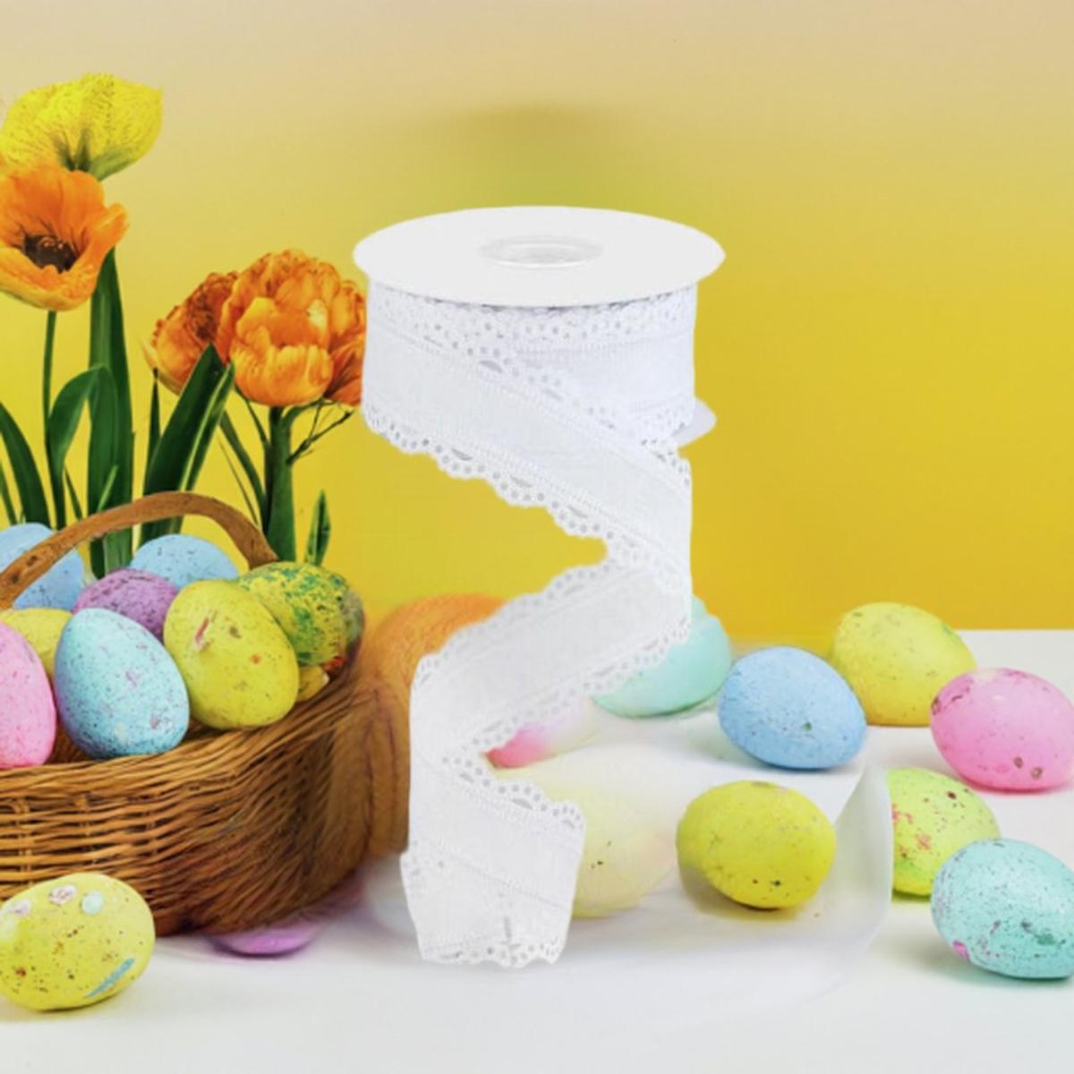 Shop For 1.5" Scalloped Edge Ribbon: White (10 Yard) at Michelle's aDOORable Creations