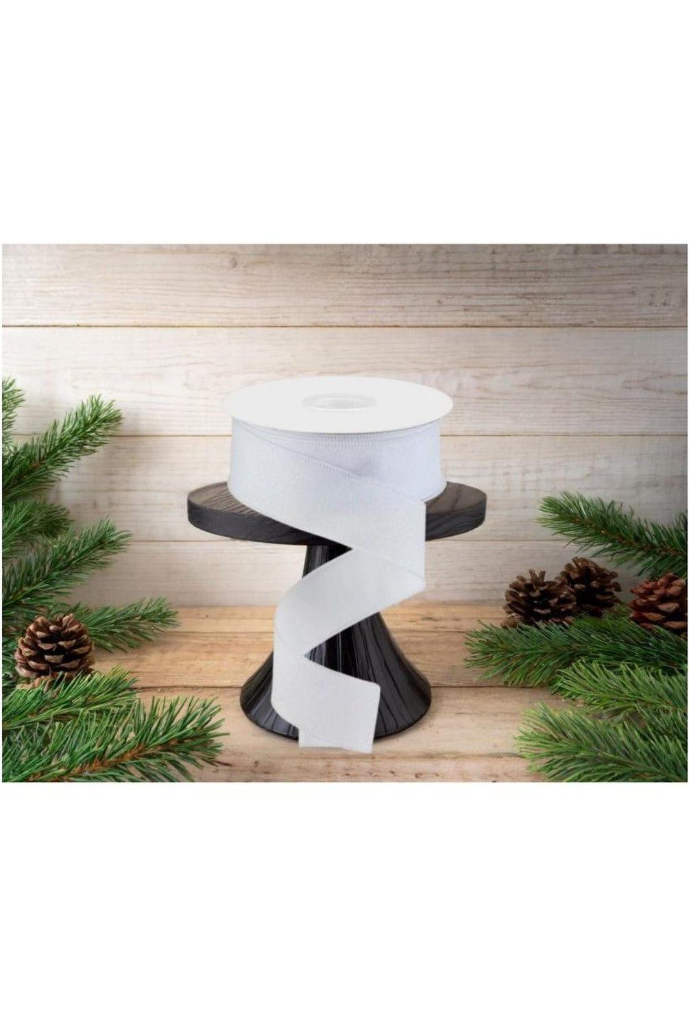 1.5" Shimmer Glitter Ribbon: White (10 Yards)