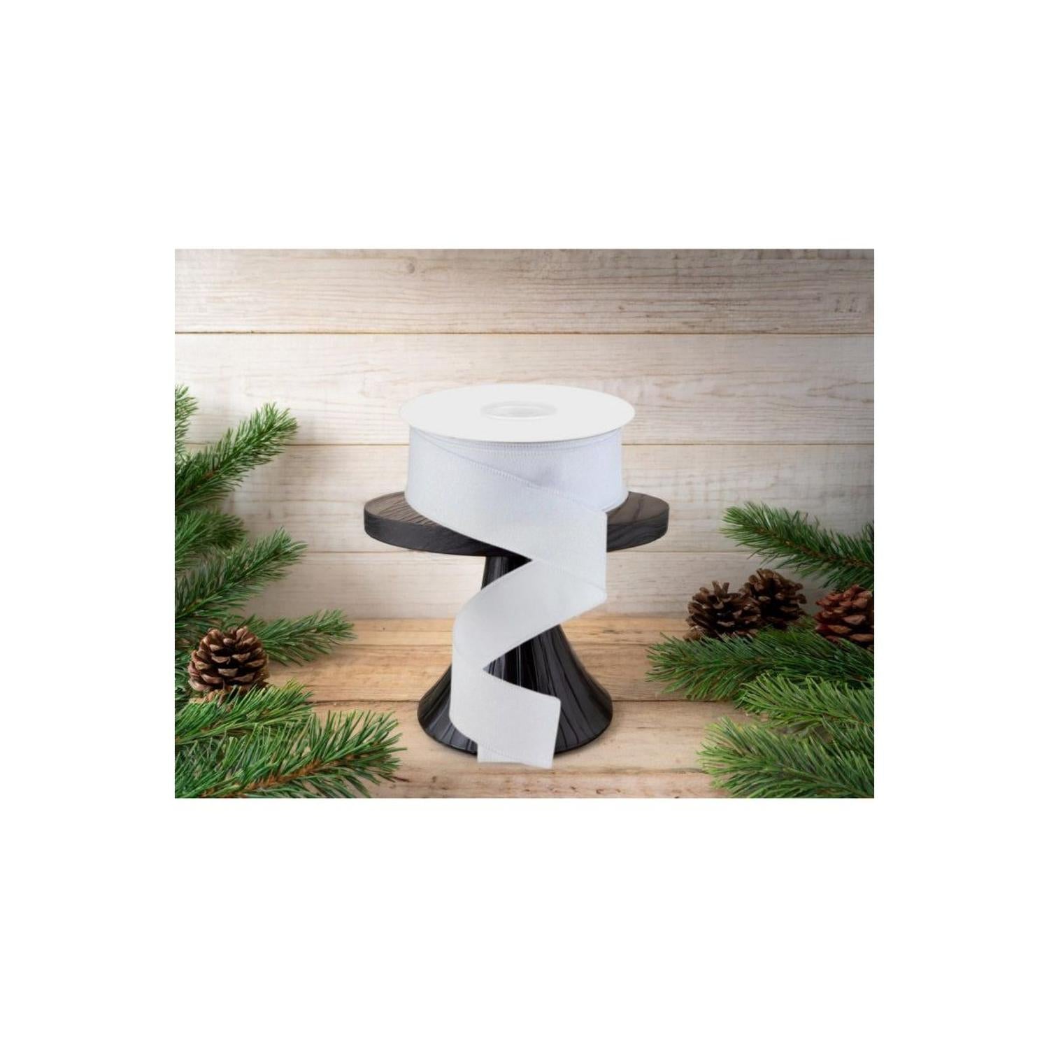 Shop For 1.5" Shimmer Glitter Ribbon: White (10 Yards) at Michelle's aDOORable Creations