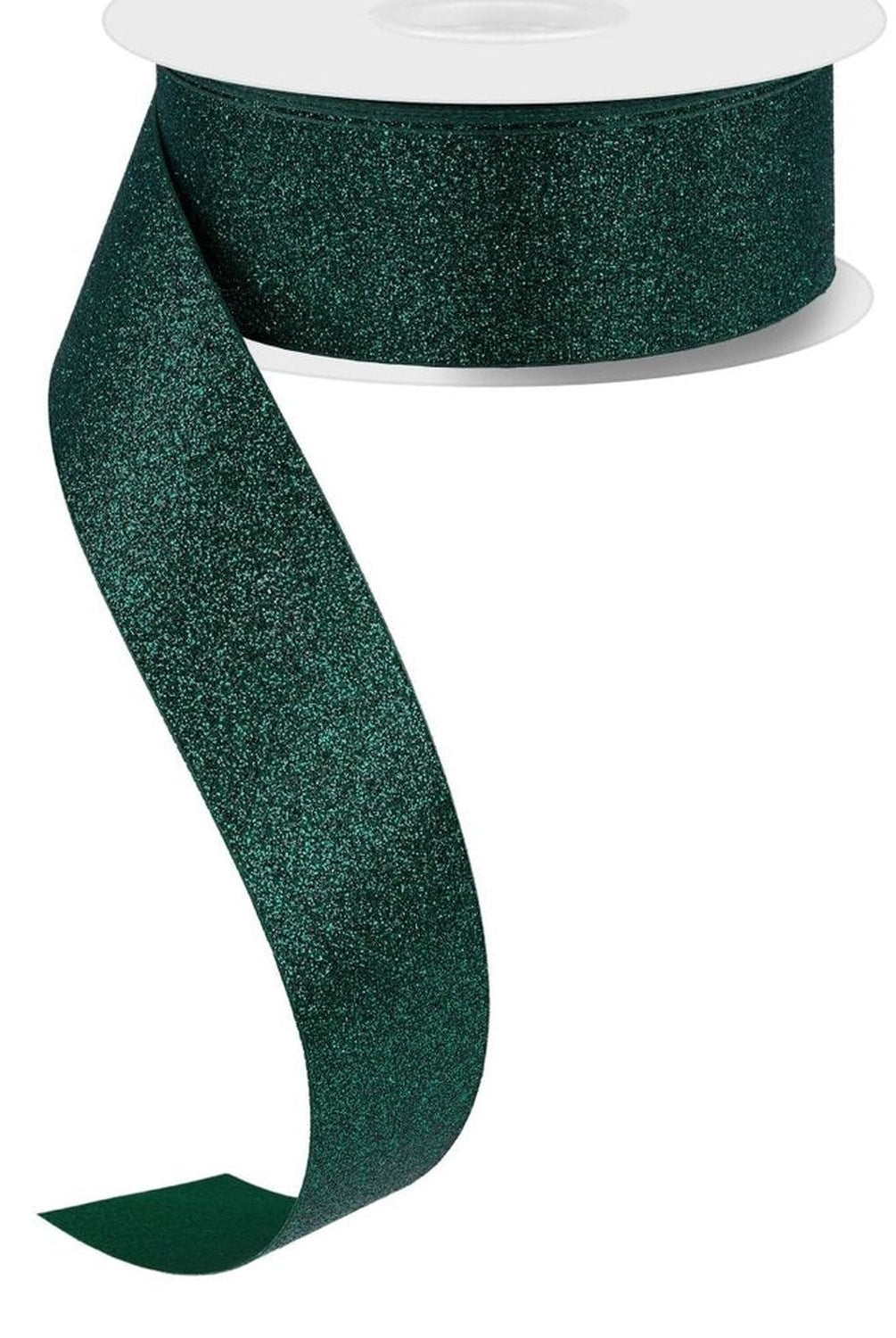 Shop For 1.5" Shimmer Glitter Satin Ribbon: Hunter Green (25 Yards)