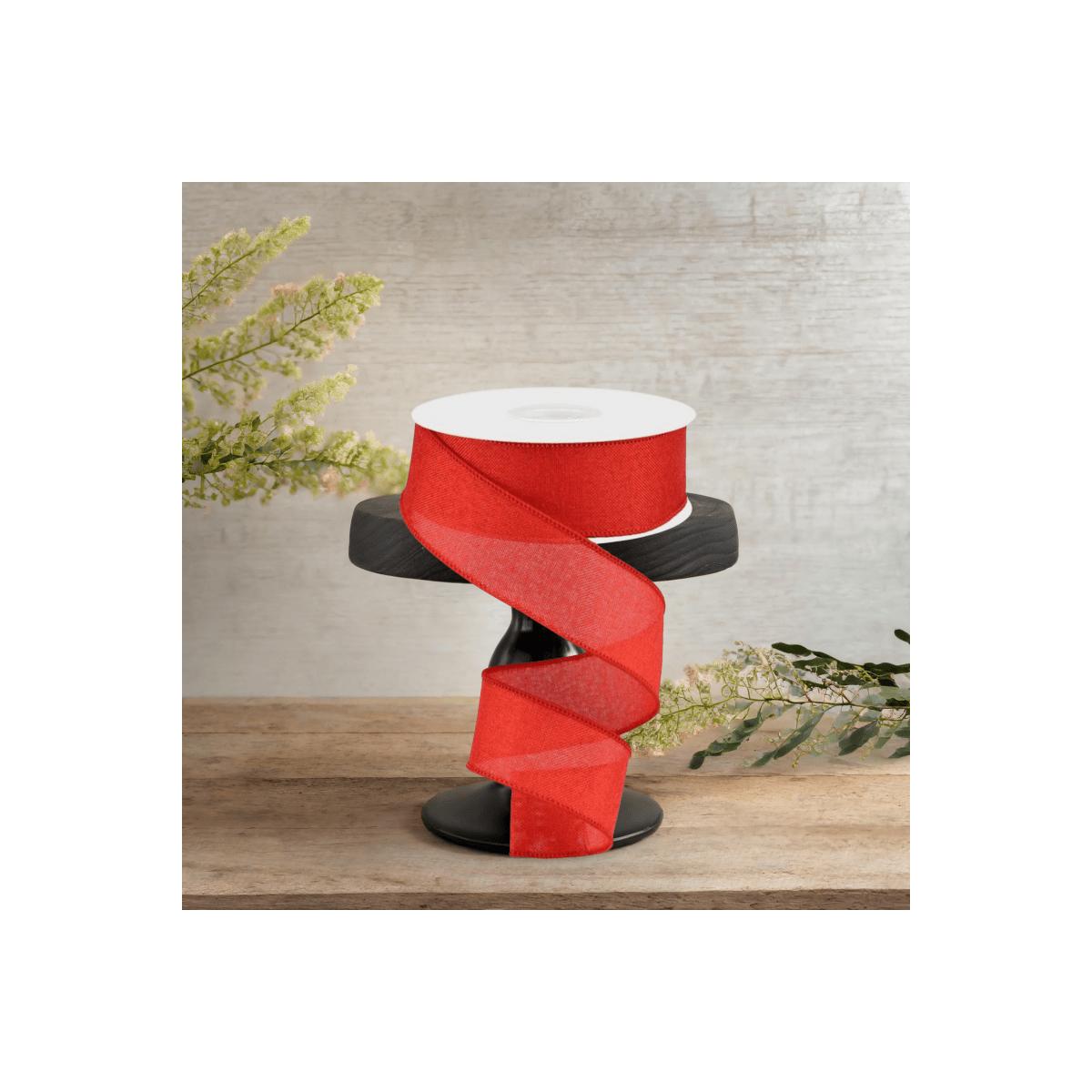 Shop For 1.5" Shiny Canvas Ribbon: Red (10 Yards)