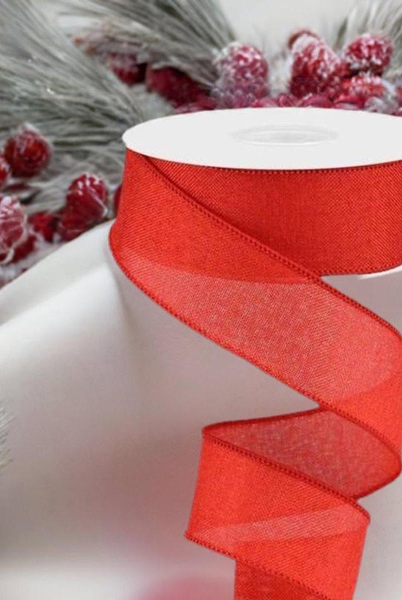 Shop For 1.5" Shiny Canvas Ribbon: Red (10 Yards) at Michelle's aDOORable Creations