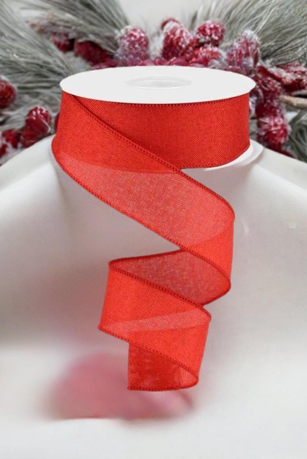 Shop For 1.5" Shiny Canvas Ribbon: Red (10 Yards) at Michelle's aDOORable Creations